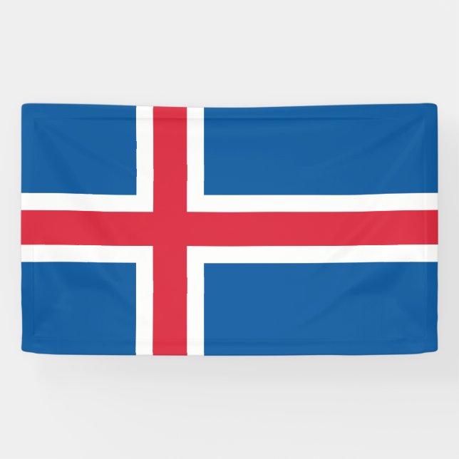 Iceland Flag Banner (Horizontal)