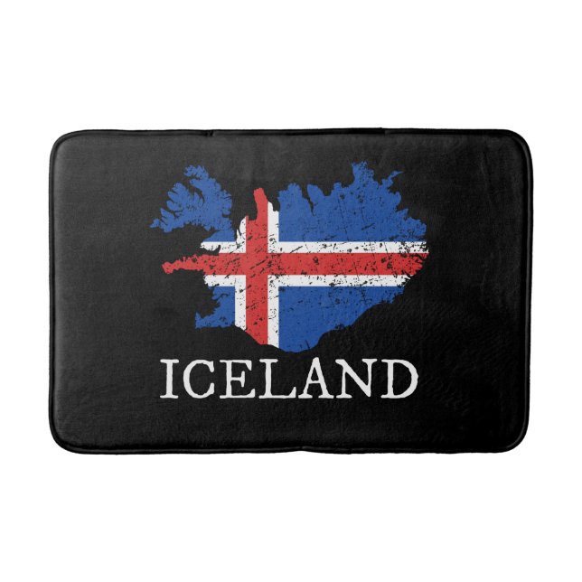 Iceland Flag Bath Mat (Front)
