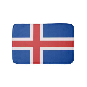Iceland flag bath mat