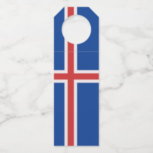 Iceland flag bottle tag