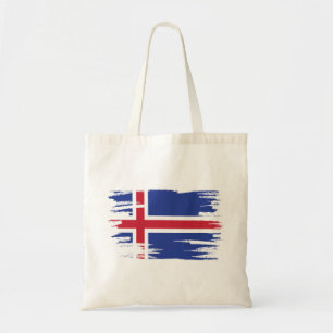 Iceland Flag Brush Art Tote Bag