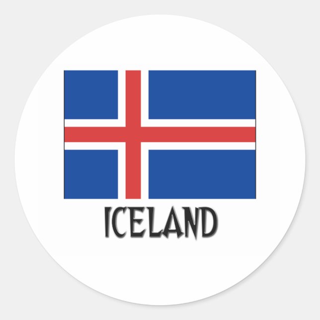Iceland Flag Classic Round Sticker (Front)