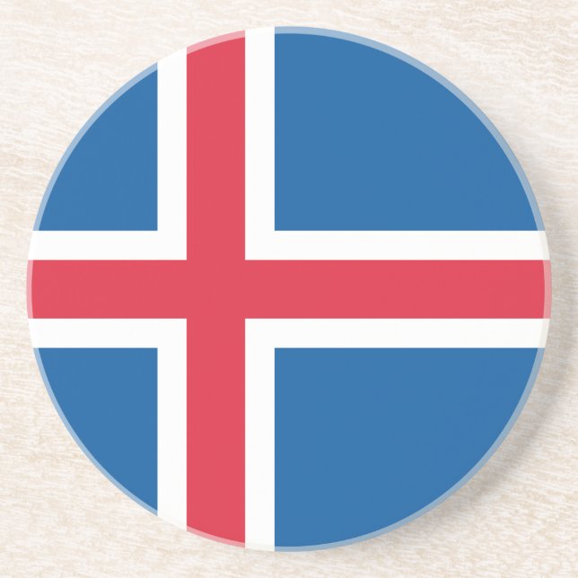 Iceland Flag Coaster (Front)