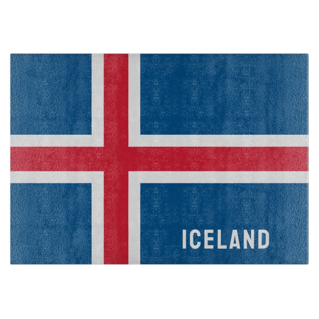 Iceland Flag Cutting Board (Front)
