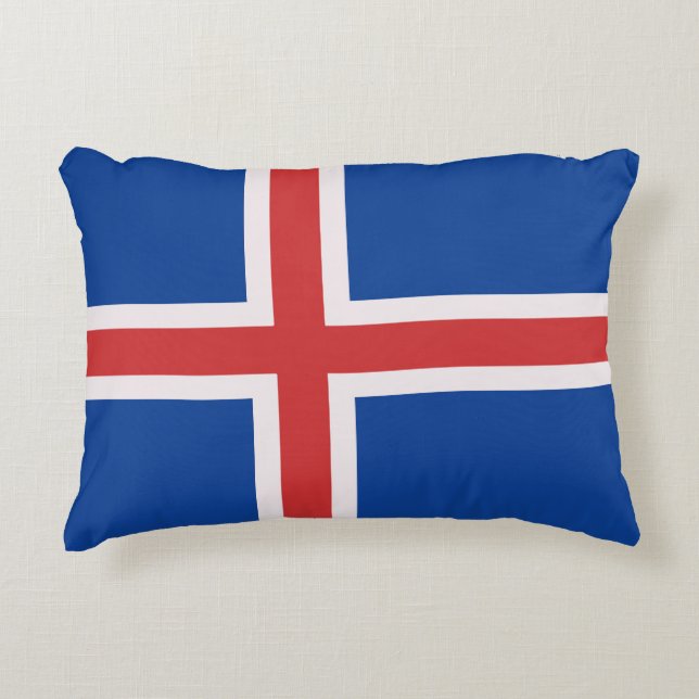 Iceland flag decorative cushion (Front)
