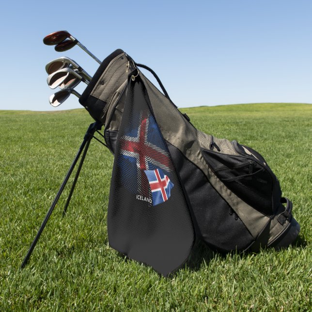 Iceland flag golf towel (Green)