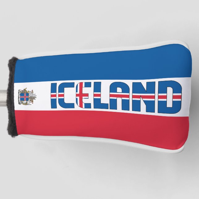 Iceland Flag Gorgeous Patriotic Golf Head Cover (Front)