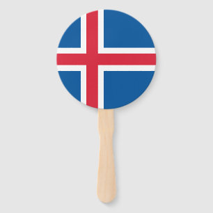 Iceland Flag Hand Fan
