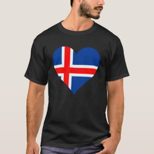 Iceland Flag Heart Iceland Gifts Love Iceland Pull T-Shirt
