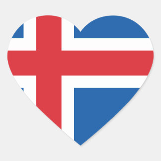 ICELAND FLAG HEART STICKER