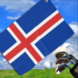 Iceland Flag & Iceland golf /sports Golf Reykjavik Golf Towel
