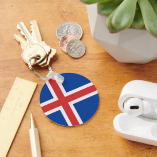 Iceland flag key ring