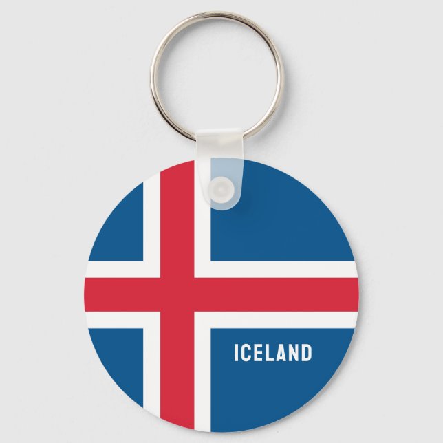 Iceland Flag Key Ring (Front)