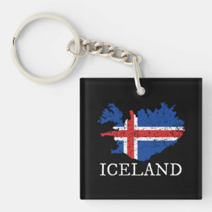 Iceland Flag Key Ring