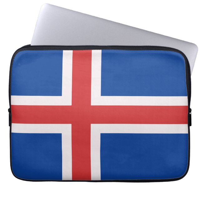 Iceland flag laptop sleeve (Front)