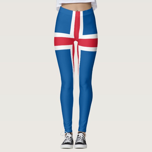 Iceland Flag Leggings (Front)