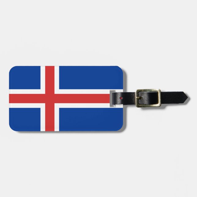 Iceland flag luggage tag (Front Horizontal)