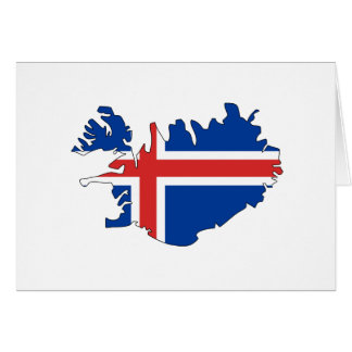 Iceland flag map