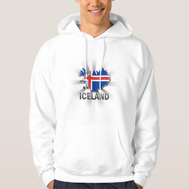 Iceland Flag Map 2.0 Hoodie (Front)