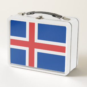 Iceland flag metal lunch box