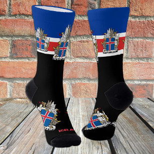 Iceland Flag Patriotic Socks, Sustainable Iceland Socks
