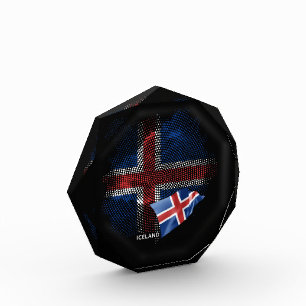 Iceland flag photo block