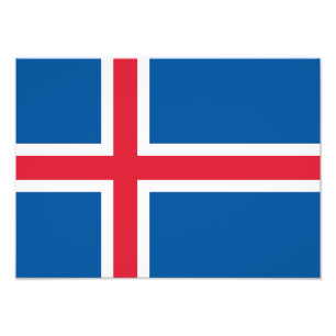 Iceland Flag Photo Print