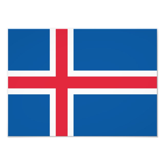 Iceland Flag Photo Print (Front)