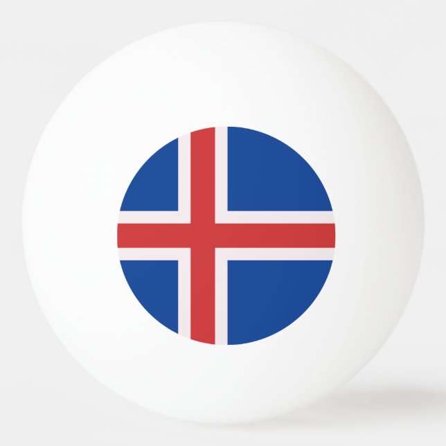 Iceland flag ping pong ball (Front)