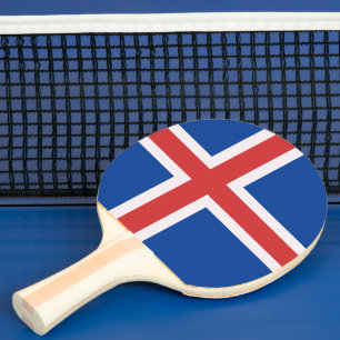 Iceland flag ping pong paddle