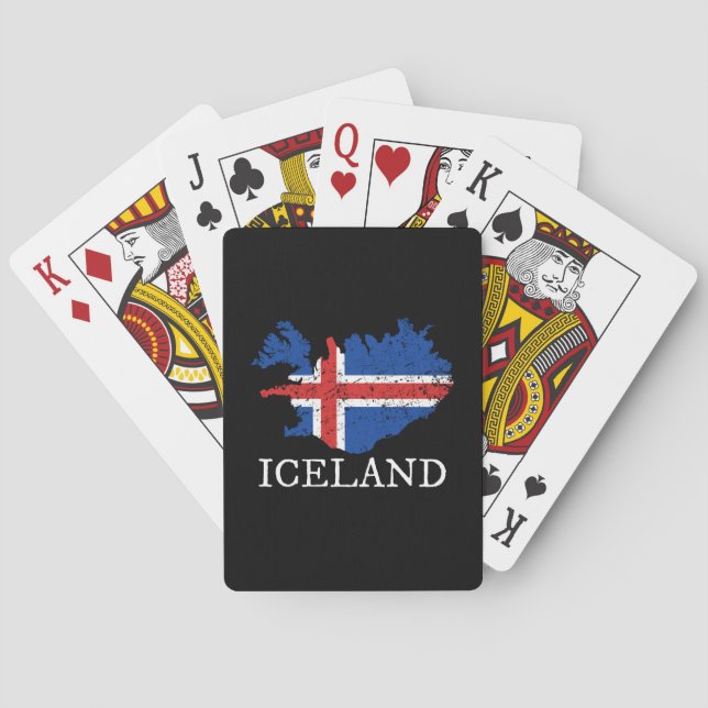 Iceland Flag Playing Cards (Back)