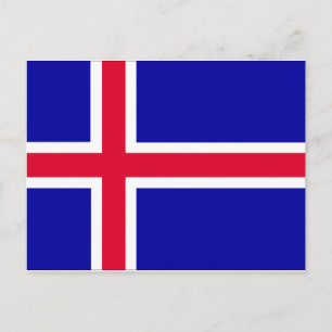 Iceland Flag Postcard