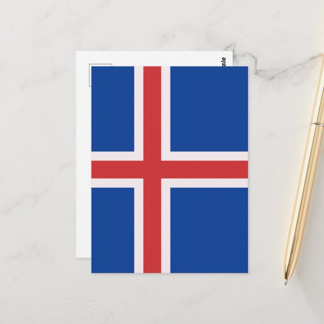 Iceland flag postcard (Front/Back In Situ)