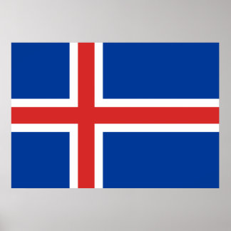 Iceland Flag Poster
