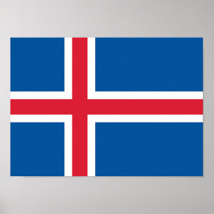 Iceland Flag Poster