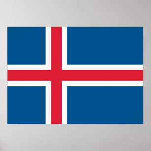 Iceland Flag Poster