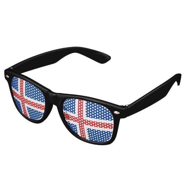Iceland flag retro sunglasses (Angled)
