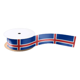 Iceland Flag Satin Ribbon