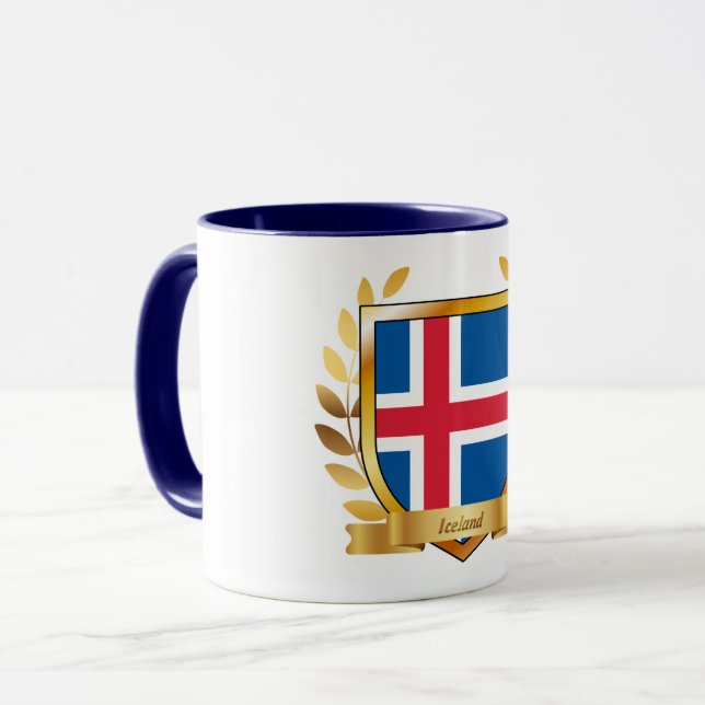 Iceland Flag Shield Mug (Front Left)