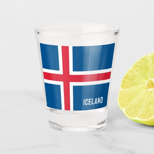 Iceland Flag Shot Glass (Front)