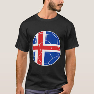 Iceland Flag Soccer Iceland Soccer  T-Shirt