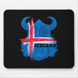 Iceland Flag Soccer Shirt Icelandic Football Fan T Mouse Mat