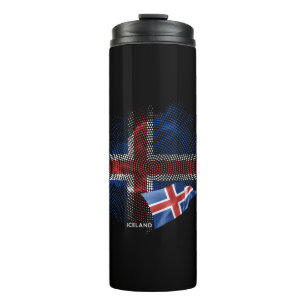 Iceland flag thermal tumbler