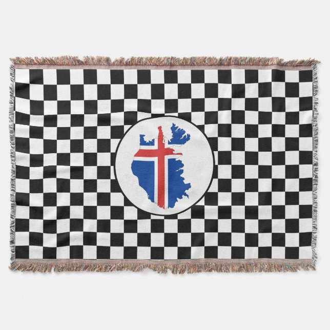 Iceland flag throw blanket (Front)
