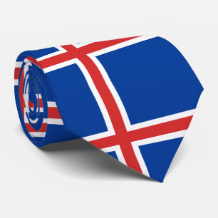 Iceland flag tie