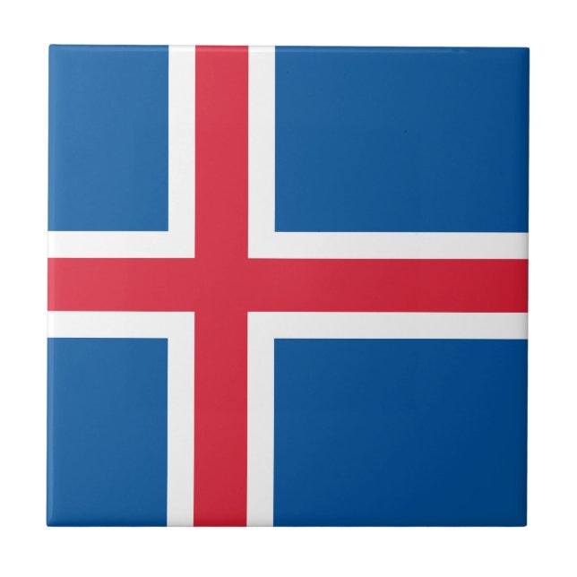 Iceland Flag Tile (Front)