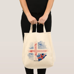 Iceland flag tote bag