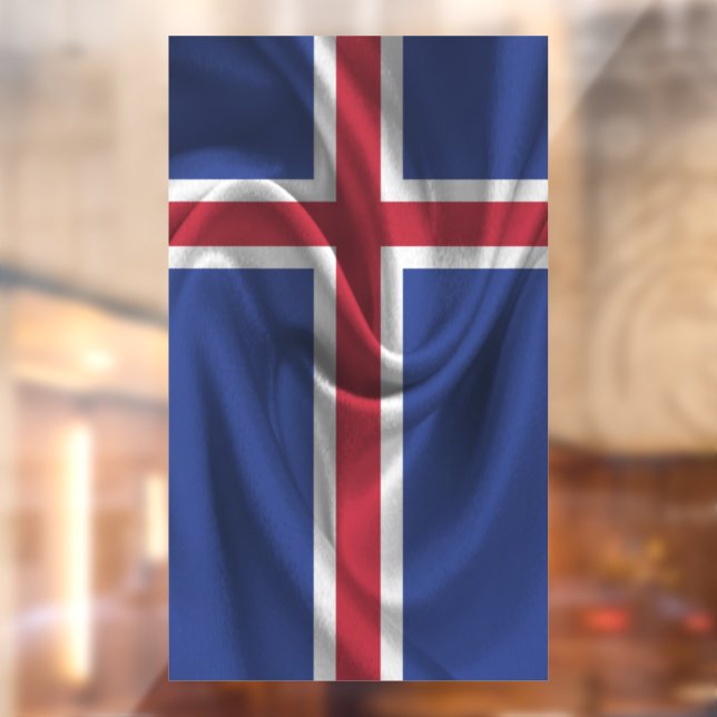 Iceland Flag Window Cling (Sheet 2)