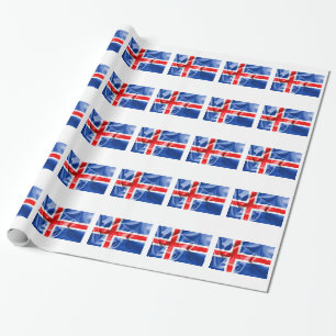Iceland Flag Wrapping Paper