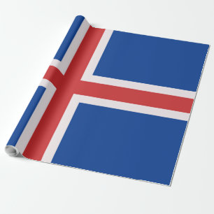 Iceland flag wrapping paper